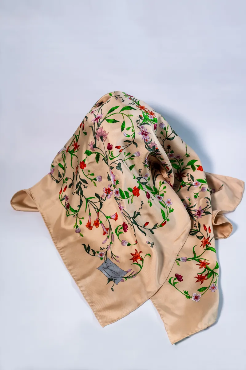 GUCCI SILK TWILL SCARF