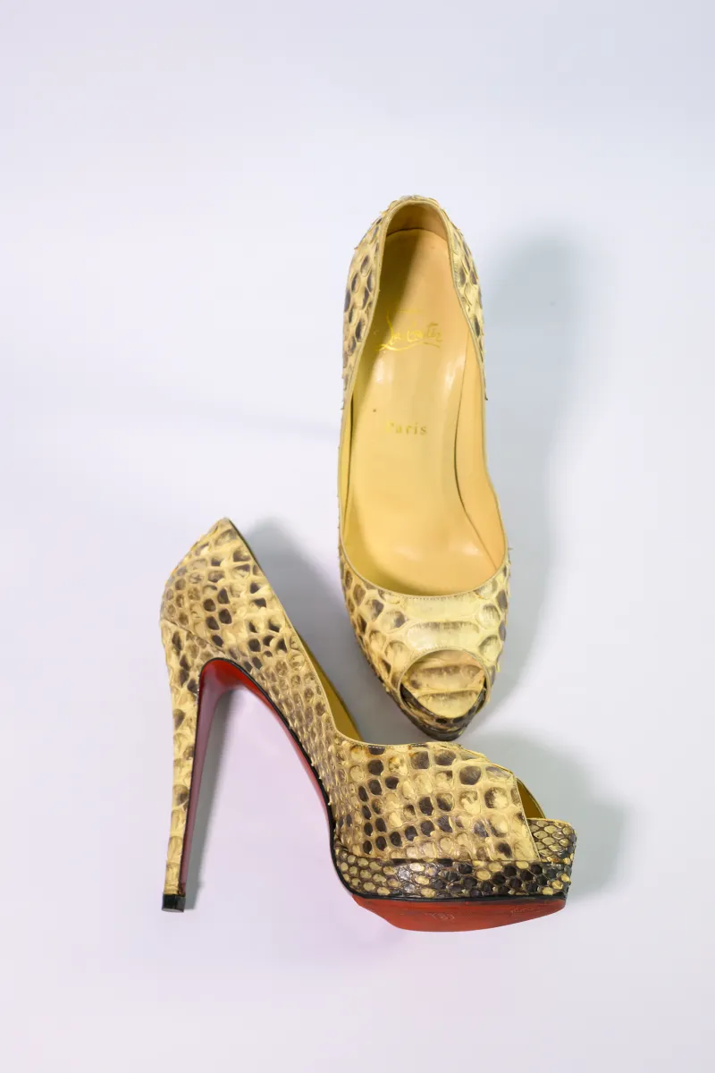 CHRISTIAN LOUBOUTIN PYTHONSKIN HEELS