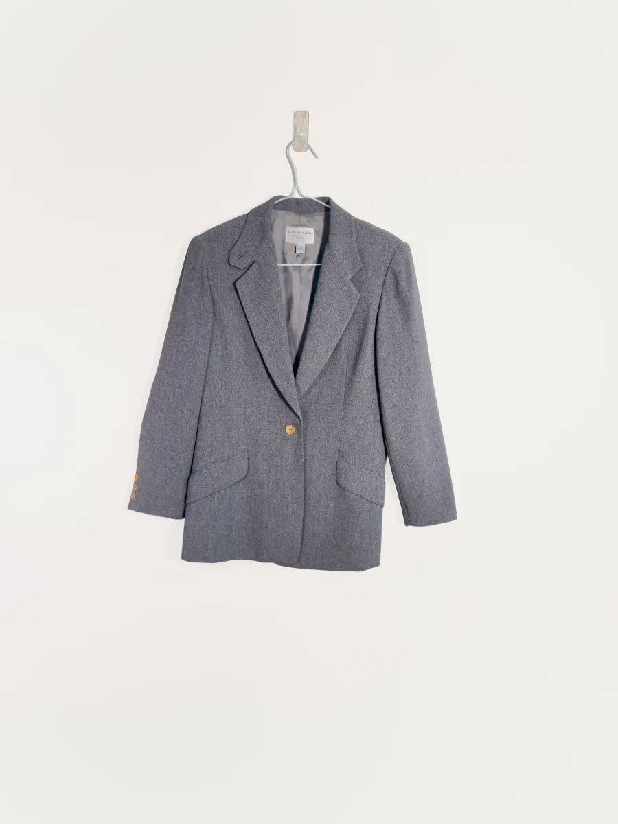 EMANUEL UNGARO GREY WOOL PANTSUIT