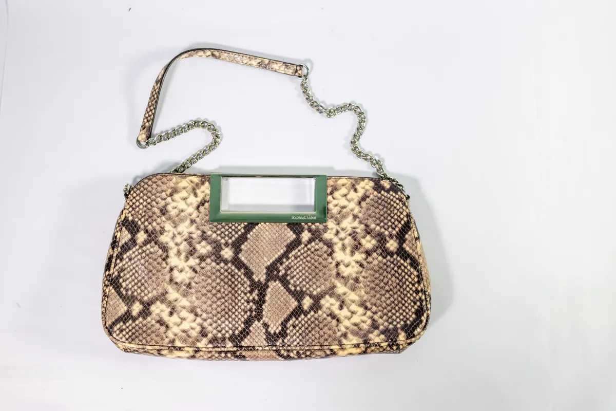 MICHAEL KORS SNAKE EMBOSSED CLUTCH