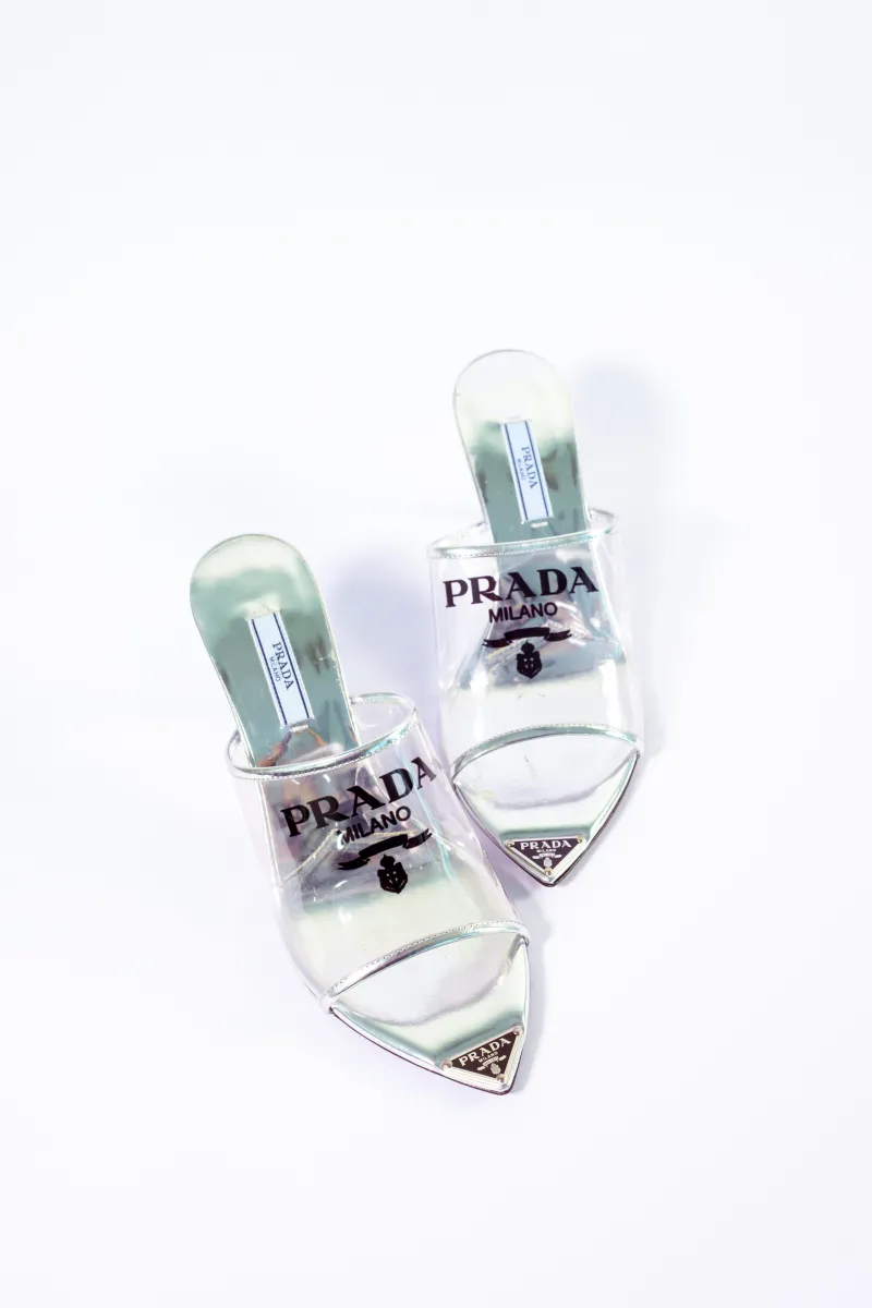 PRADA VINYL MULES