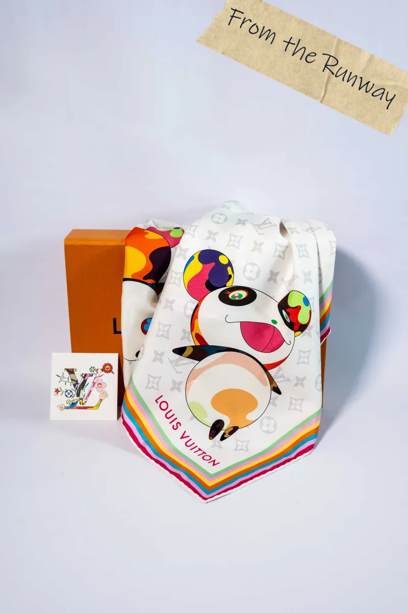LOUIS VUITTON X TAKASHI MURAKAMI LIMITED EDITION SILK SCARF